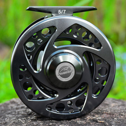 PROBEROS FR07 CNC Aluminum Fly Reel, 5/7, 7/9, 9/10 Sizes, 5 Colors;Large Arbor Fly Reel, Corrosion Resistant for Freshwater; Saltwater
