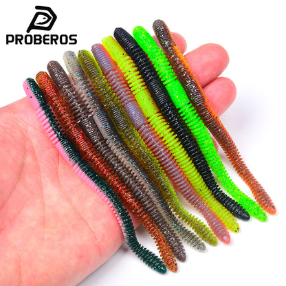 SUNLURE DW6114  Ribbed Soft Plastic Worms 20PCS 3.6g/12cm Sinking Ribbed Worms for Bass Fishing &nbsp;for Drop Shot  Wacky Rigs