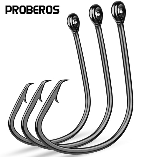 PROBEROS 2BOX 50pcs/box High Carbon Steel Octopus Hooks Strong Pulling Force Sharp fishing Hooks
