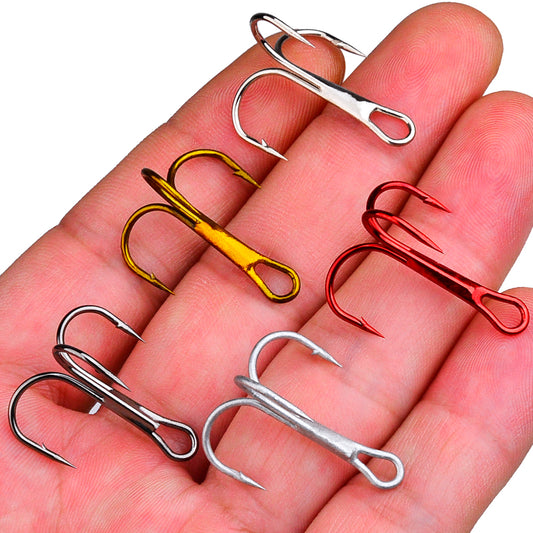 PROBEROS Fish Hook 2/4/6/8/10# Sanben Hook Lure Hook Tied Hair Hook Tackle 100pcs