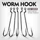 PROBEROS 10 pieces per pack. 10 packs for 100 pieces. Pcs Of High Carbon Steel Bait Soft Hook C-type Drilling Rig Hook Long Handle Worm Gear With Thorns Offset Fishing Hook - Proberos