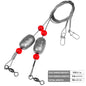 PROBEROS Counterweight Fishing Set with Steel Wire Copper Bead Figure Eight Ring Fish Ball Settlement Counterweight Fishing Tackle Sea Fishing Boat Fishing Fishing Kit 20pcs