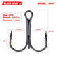 PROBEROS Black Treble hook fishing supplies include barbed anchor hooks, lure fishing tackle, brown triple anchor hooks, 100 pieces - Proberos