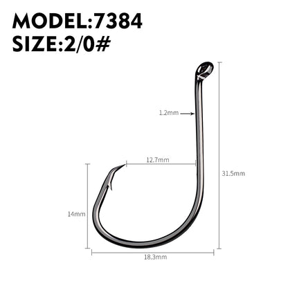 PROBEROS 100pcs High Carbon Steel Octopus Hooks Strong Pulling Force Sharp fishing Hooks