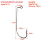 PROBEROS 50PCS Hooks Long Shank Fishhooks Carbon Steel Fishing Hook Barbed Carp Single Hooks Fishing Accessories - Proberos