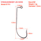PROBEROS 50PCS  Hooks  Long Shank Fishhooks Carbon Steel Fishing Hook Barbed Carp Single Hooks Fishing Accessories