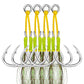 PROBEROS 5PC Sea Fishing Tackle Slow Jigging Fishing Hook Glow Double Assist Hooks - Proberos