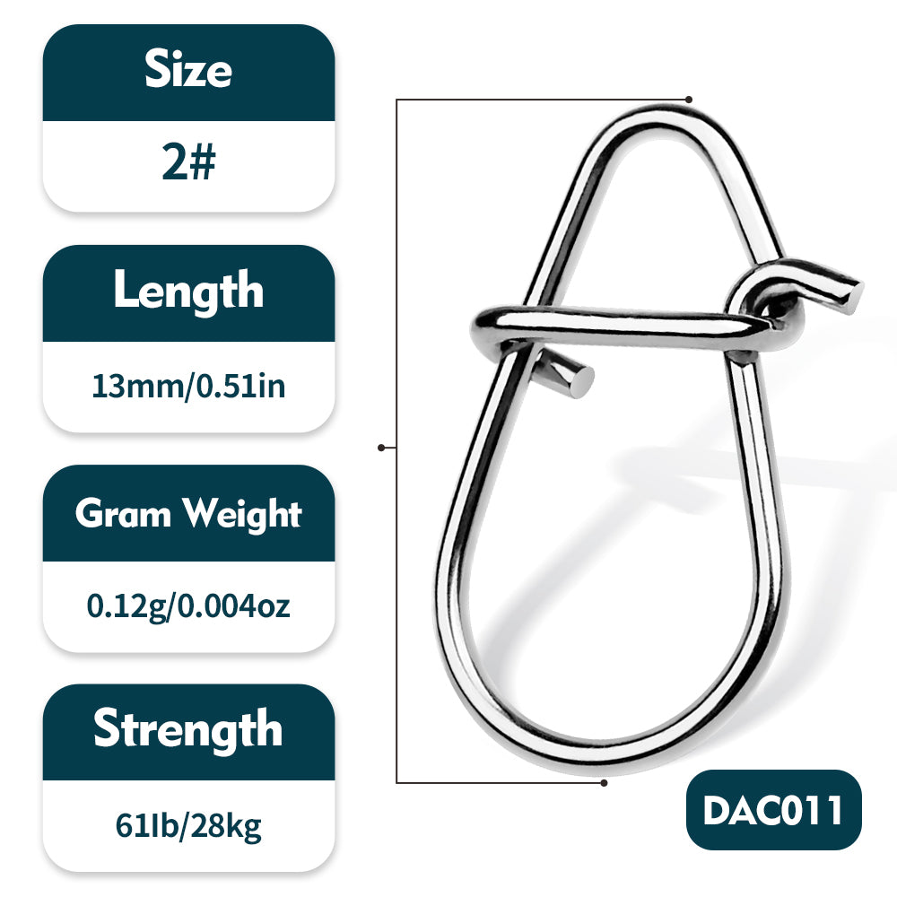 PROBEROS Gourd Pin Stainless Steel Lure Reinforced Pin Fishing Bait Hook Connector Reinforced Pin Fishing Accessories 200pcs