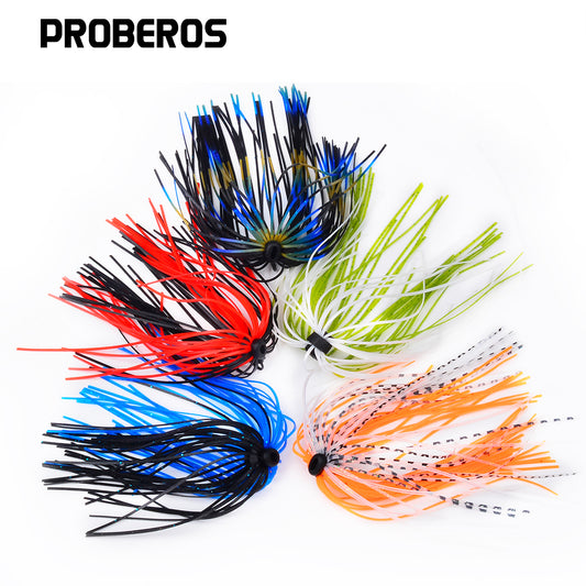 Proberos 10PC Vibrant Skirted Jig Heads – Top - Selling Fishing Baits for Anglers