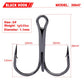 PROBEROS Black Treble hook fishing supplies include barbed anchor hooks, lure fishing tackle, brown triple anchor hooks, 100 pieces - Proberos