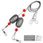 PROBEROS Counterweight Fishing Set with Steel Wire Copper Bead Figure Eight Ring Fish Ball Settlement Counterweight Fishing Tackle Sea Fishing Boat Fishing Fishing Kit 20pcs