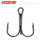PROBEROS Black Treble hook fishing supplies include barbed anchor hooks, lure fishing tackle, brown triple anchor hooks, 100 pieces - Proberos