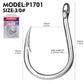 PROBEROS 50Pcs Fishhook High Carbon Steel Gaff Barbed Antirust Sharp Angle Tuna Fishing Circle Hooks - Proberos