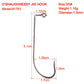 PROBEROS 50PCS Hooks Long Shank Fishhooks Carbon Steel Fishing Hook Barbed Carp Single Hooks Fishing Accessories - Proberos