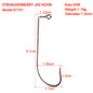 PROBEROS 50PCS  Hooks  Long Shank Fishhooks Carbon Steel Fishing Hook Barbed Carp Single Hooks Fishing Accessories