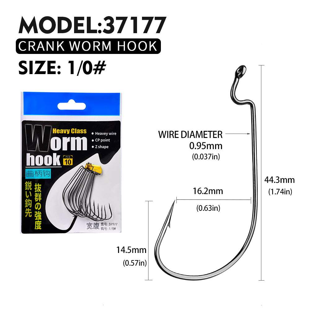 PROBEROS 10 pieces per pack. 10 packs for 100 pieces. High Carbon Steel Saltwater Jig Fishing Hook - Corrosion-Proof for Offshore Trolling