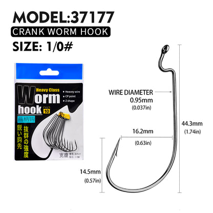 PROBEROS 10 pieces per pack. 10 packs for 100 pieces. High Carbon Steel Saltwater Jig Fishing Hook - Corrosion-Proof for Offshore Trolling