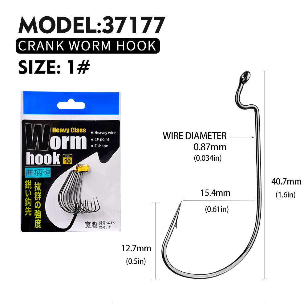 PROBEROS 10 pieces per pack. 10 packs for 100 pieces. High Carbon Steel Saltwater Jig Fishing Hook - Corrosion-Proof for Offshore Trolling