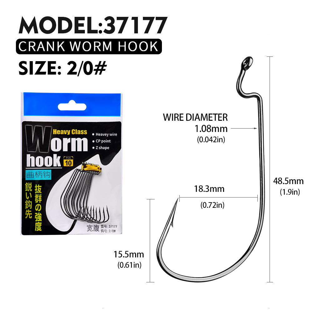 PROBEROS 10 pieces per pack. 10 packs for 100 pieces. High Carbon Steel Saltwater Jig Fishing Hook - Corrosion-Proof for Offshore Trolling
