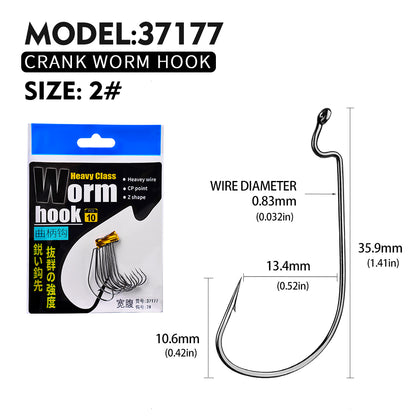 PROBEROS 10 pieces per pack. 10 packs for 100 pieces. High Carbon Steel Saltwater Jig Fishing Hook - Corrosion-Proof for Offshore Trolling