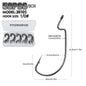 PROBEROS 100Pcs Of High Carbon Steel Bait Soft Hook C-type Drilling Rig Hook Long Handle Worm Gear With Thorns Offset Fishing Hook