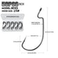 PROBEROS 100Pcs Of High Carbon Steel Bait Soft Hook C-type Drilling Rig Hook Long Handle Worm Gear With Thorns Offset Fishing Hook - Proberos