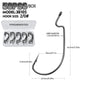 PROBEROS 100Pcs Of High Carbon Steel Bait Soft Hook C-type Drilling Rig Hook Long Handle Worm Gear With Thorns Offset Fishing Hook