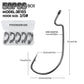 PROBEROS 100Pcs Of High Carbon Steel Bait Soft Hook C-type Drilling Rig Hook Long Handle Worm Gear With Thorns Offset Fishing Hook - Proberos