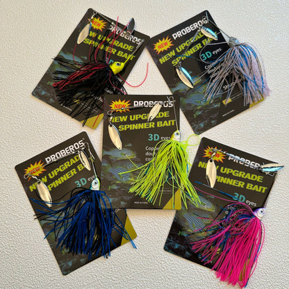 PROBEROS Spinnerbait Lure 5 Colors (A-E) Freshwater Fishing Bait 13.3g-16.5g (1PC Pack)