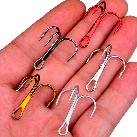 PROBEROS Fish Hook 2/4/6/8/10# Sanben Hook Lure Hook Tied Hair Hook Tackle 100pcs