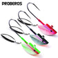 PROBEROS® Lure Head Hook Willow Leaf Tumbler Lead Head Hook Anti-Hanging Bottom Lure Hook JIG Soft Worm Hook Belt Rotating Sequins 20pcs - Proberos