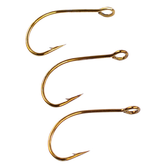 PROBEROS 1000PCS  Hooks  Carbon Steel Fishhooks Bronze Barbed Trout Fishing Hooks Wet Wire Nymph Single Hooks