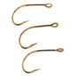 PROBEROS 1000PCS  Hooks  Carbon Steel Fishhooks Bronze Barbed Trout Fishing Hooks Wet Wire Nymph Single Hooks
