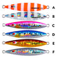 PROBEROS 6Pcs Metal Cast Jig Spoon 40g 60g 80g 100g Shore Casting Jigging Fish Sea Bass Fishing Lure Kit Artificial Bait Tackle - Proberos