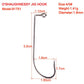 PROBEROS 50PCS Hooks Long Shank Fishhooks Carbon Steel Fishing Hook Barbed Carp Single Hooks Fishing Accessories - Proberos