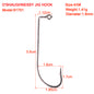 PROBEROS 50PCS  Hooks  Long Shank Fishhooks Carbon Steel Fishing Hook Barbed Carp Single Hooks Fishing Accessories