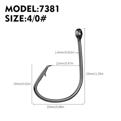 PROBEROS 2BOX 50pcs/box High Carbon Steel Octopus Hooks Strong Pulling Force Sharp fishing Hooks
