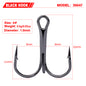 PROBEROS three hook fishing supplies include barbed anchor hooks, lure fishing tackle, brown triple anchor hooks, 100 pieces