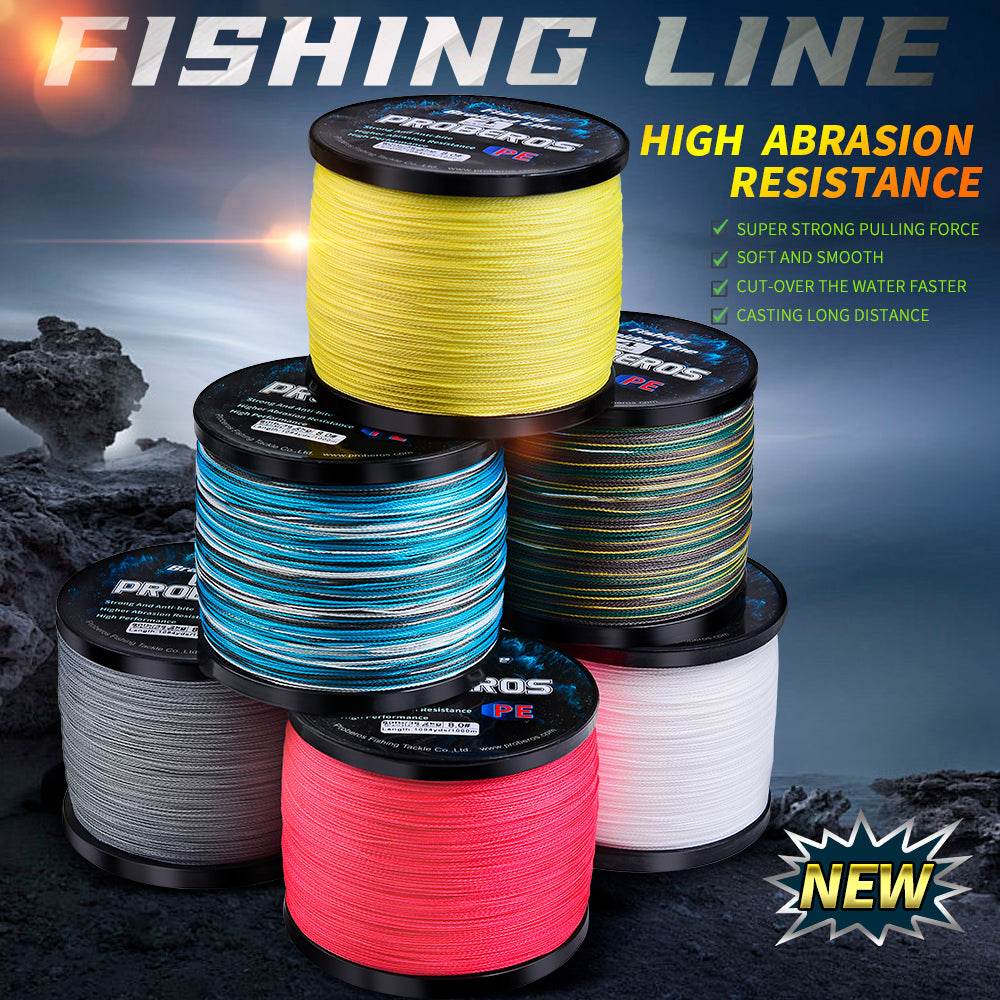 PROBEROS 2000m Braided Fishing Line 4 Strand Nano-Ion Armor｜Crush Storms, Rocks, Tides in Darkness - Proberos