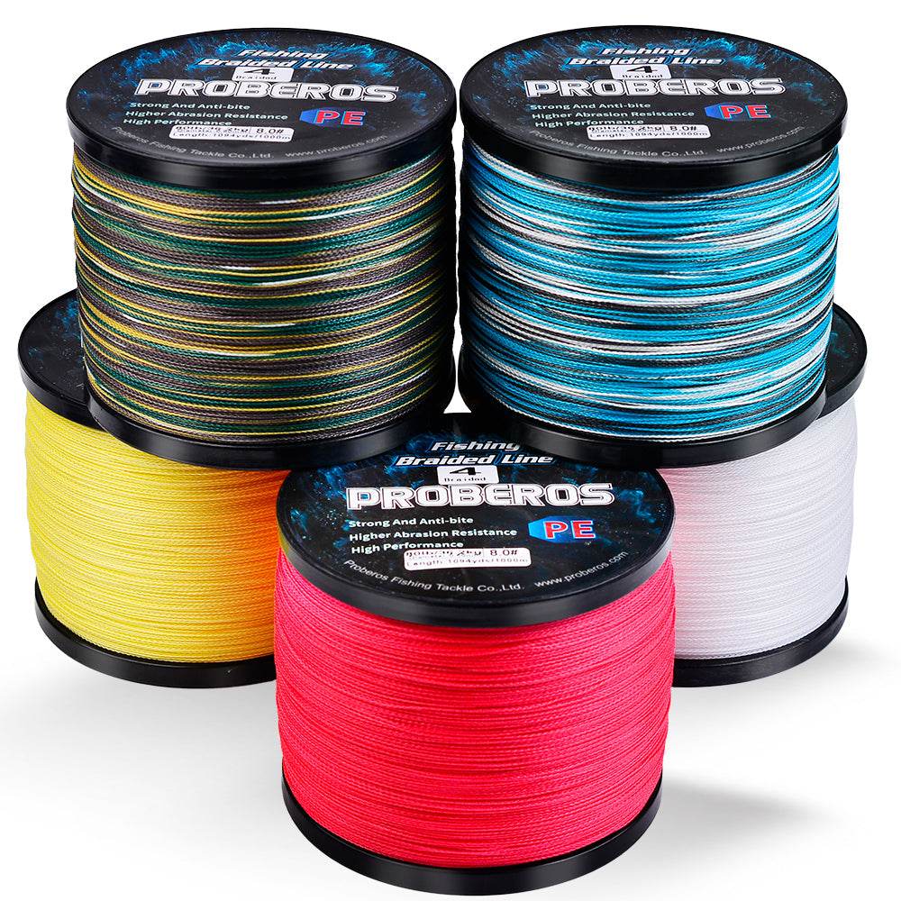 PROBEROS 2000m Braided Fishing Line 4 Strand Nano-Ion Armor｜Crush Storms, Rocks, Tides in Darkness - Proberos