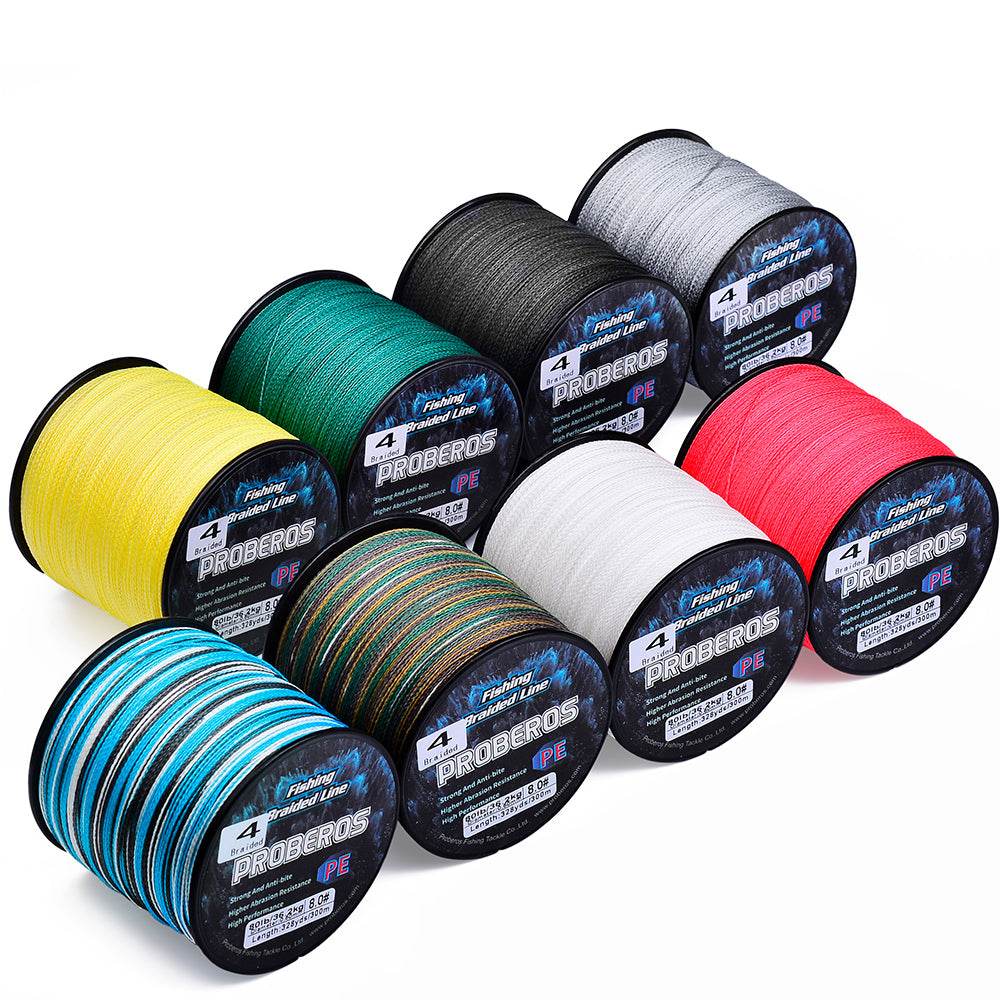 PROBEROS 300m Braided Fishing Line 4 Strand Fluorocarbon Coated｜UV Shielded｜Fresh & Saltwater Dominator - Proberos