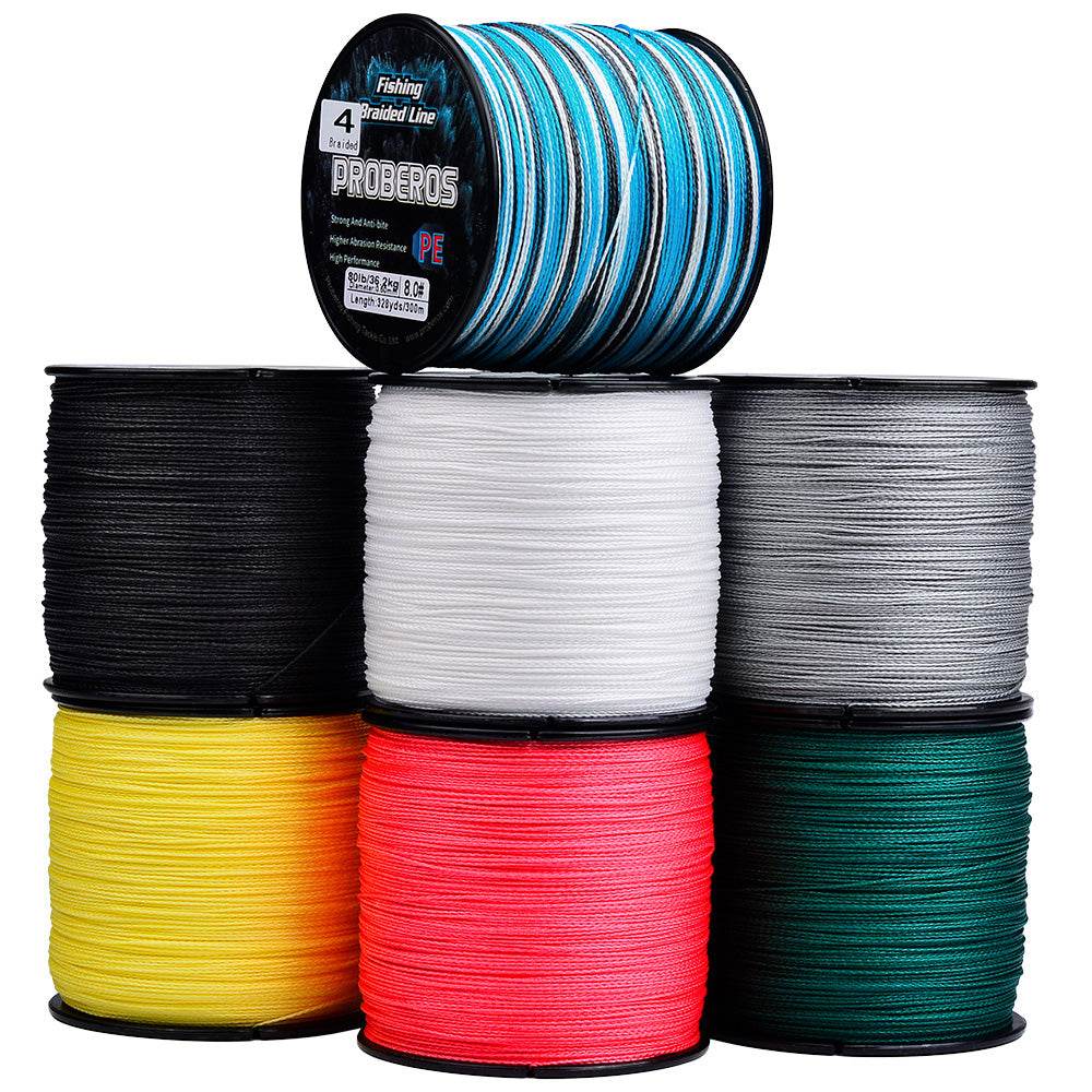 PROBEROS 300m Braided Fishing Line 4 Strand Fluorocarbon Coated｜UV Shielded｜Fresh & Saltwater Dominator - Proberos