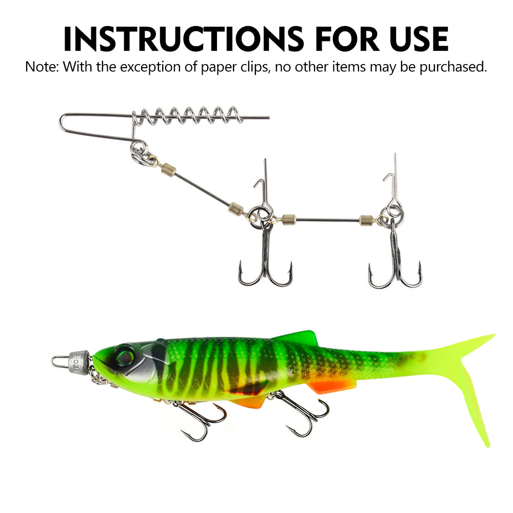 PROBEROS PJ048 Stainless Steel Spring Lock Pins for Soft Baits 50PCS