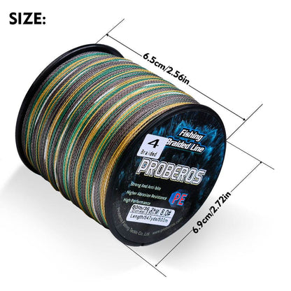 PROBEROS 500m Braided Fishing Line 4 Strand Cryo-to-Inferno Proof｜Ice Fishing to Tropical Battles - Proberos