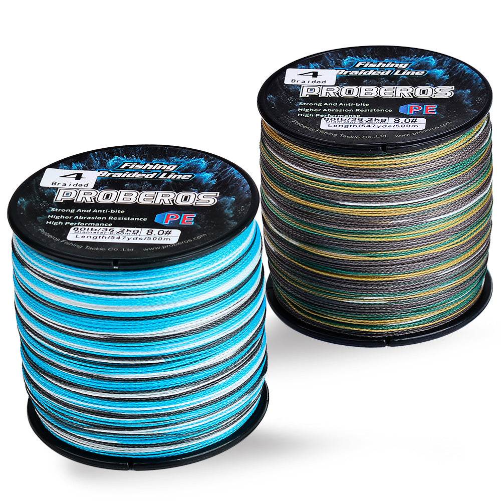 PROBEROS 500m Braided Fishing Line 4 Strand Cryo-to-Inferno Proof｜Ice Fishing to Tropical Battles - Proberos