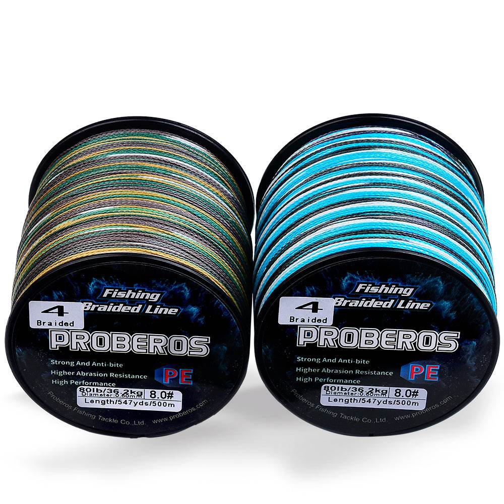 PROBEROS 500m Braided Fishing Line 4 Strand Cryo-to-Inferno Proof｜Ice Fishing to Tropical Battles - Proberos