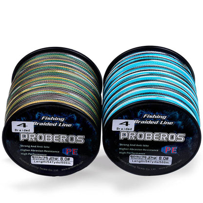 PROBEROS 500m Braided Fishing Line 4 Strand Cryo-to-Inferno Proof｜Ice Fishing to Tropical Battles - Proberos