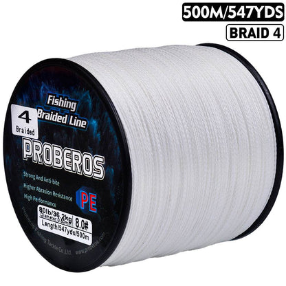 PROBEROS 500m Braided Fishing Line 4 Strand Cryo-to-Inferno Proof｜Ice Fishing to Tropical Battles - Proberos