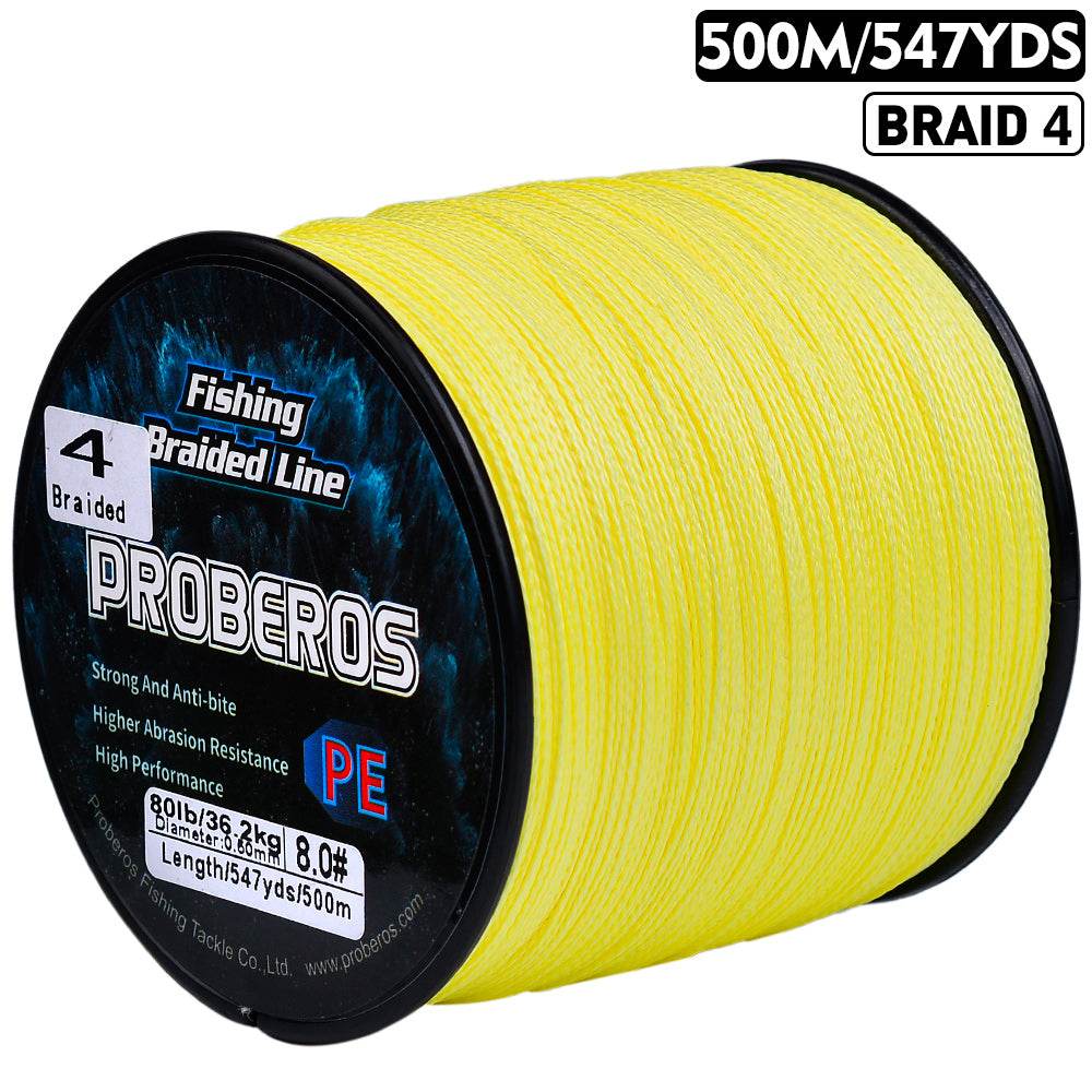PROBEROS 500m Braided Fishing Line 4 Strand Cryo-to-Inferno Proof｜Ice Fishing to Tropical Battles - Proberos