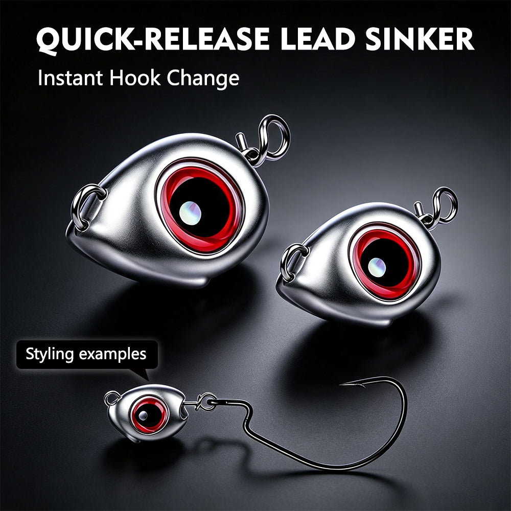 PROBEROS JIG061 3D Fish Eye Lead Jig Heads 3.5g-28g 10Pcs